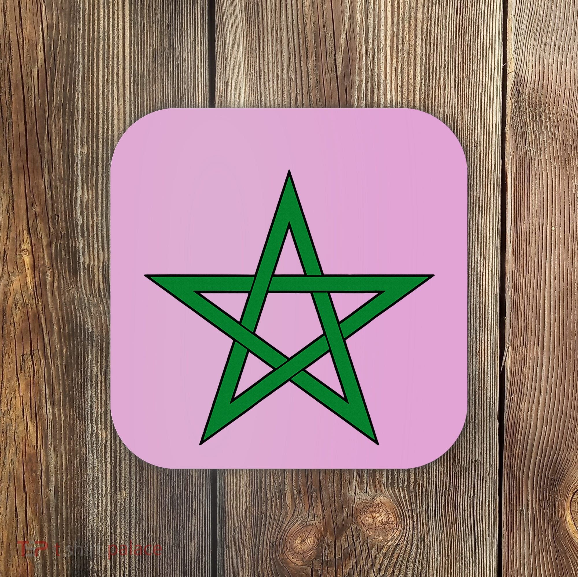 Moorish American Proud Moors Moorish Moroccan Flag Amexem Coaster