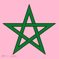 Moorish American Proud Moors Moorish Moroccan Flag Amexem Coaster thumb 2