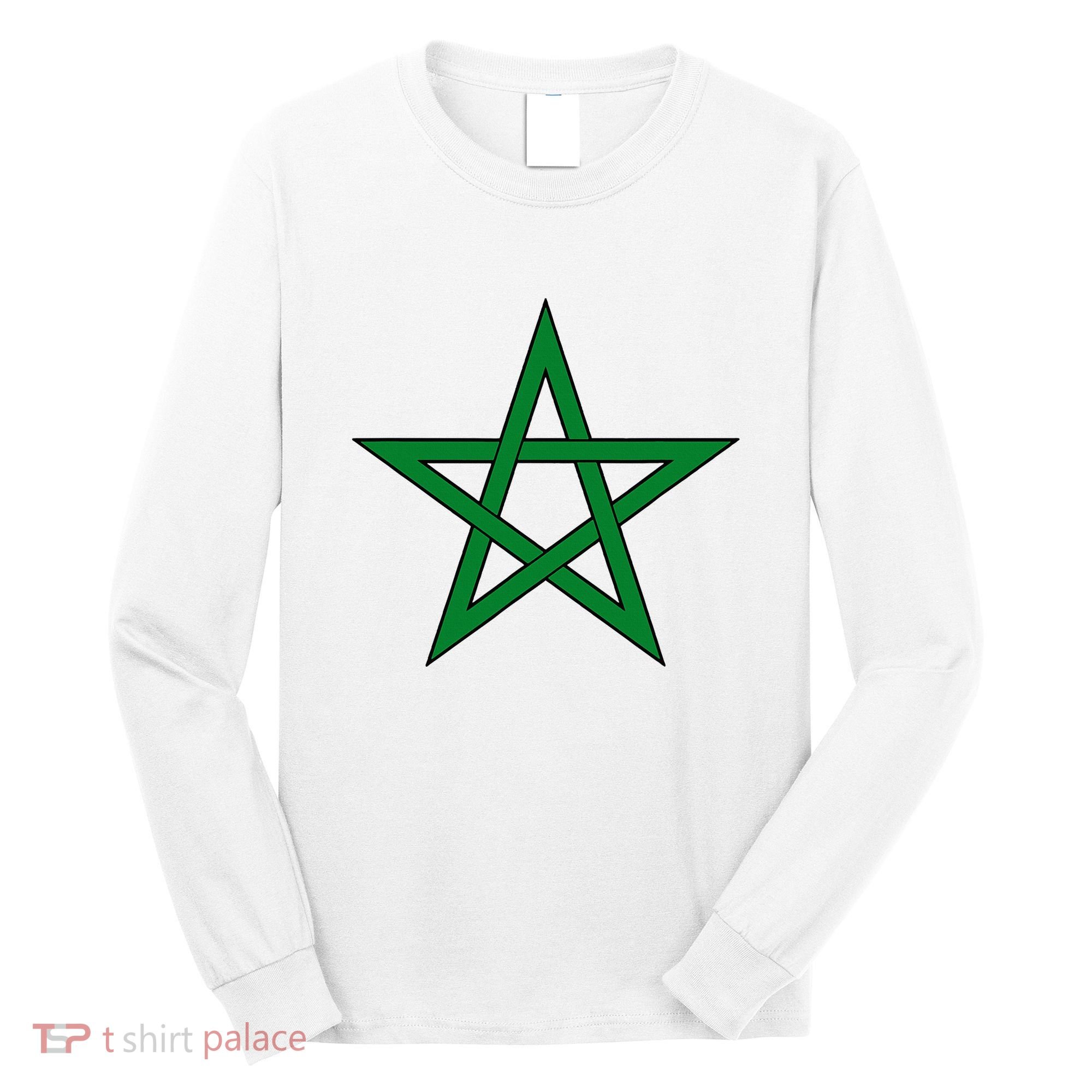 Moorish American Proud Moors Moorish Moroccan Flag Amexem Long Sleeve Shirt