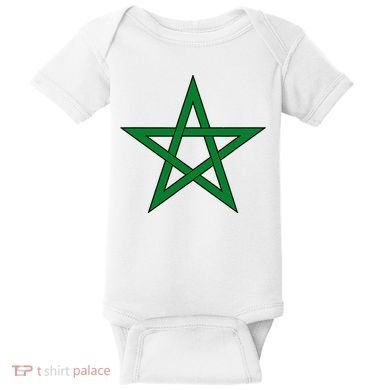 Moorish American Proud Moors Moorish Moroccan Flag Amexem Baby Bodysuit