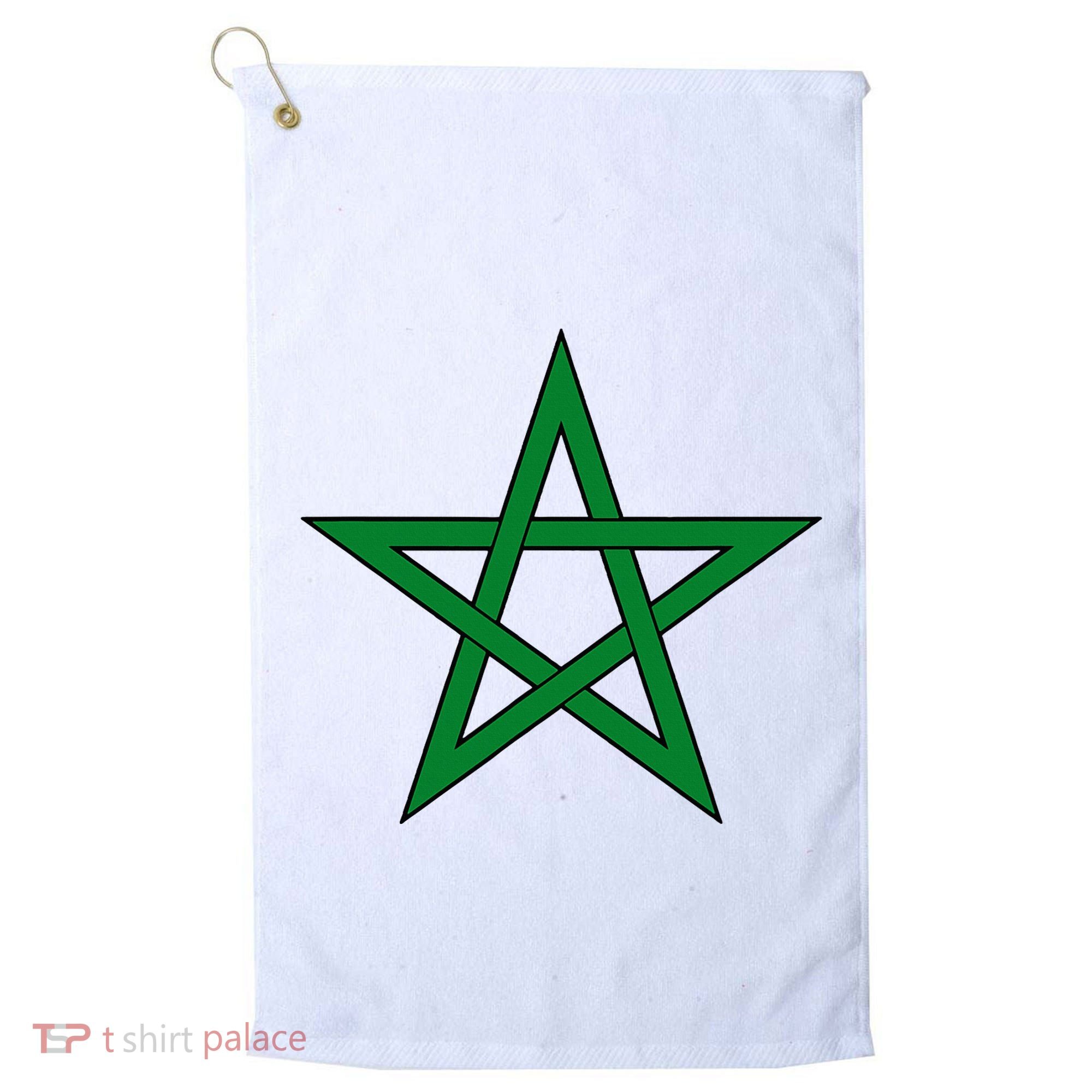 Moorish American Proud Moors Moorish Moroccan Flag Amexem Golf Towel