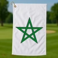 Moorish American Proud Moors Moorish Moroccan Flag Amexem Golf Towel thumb 1
