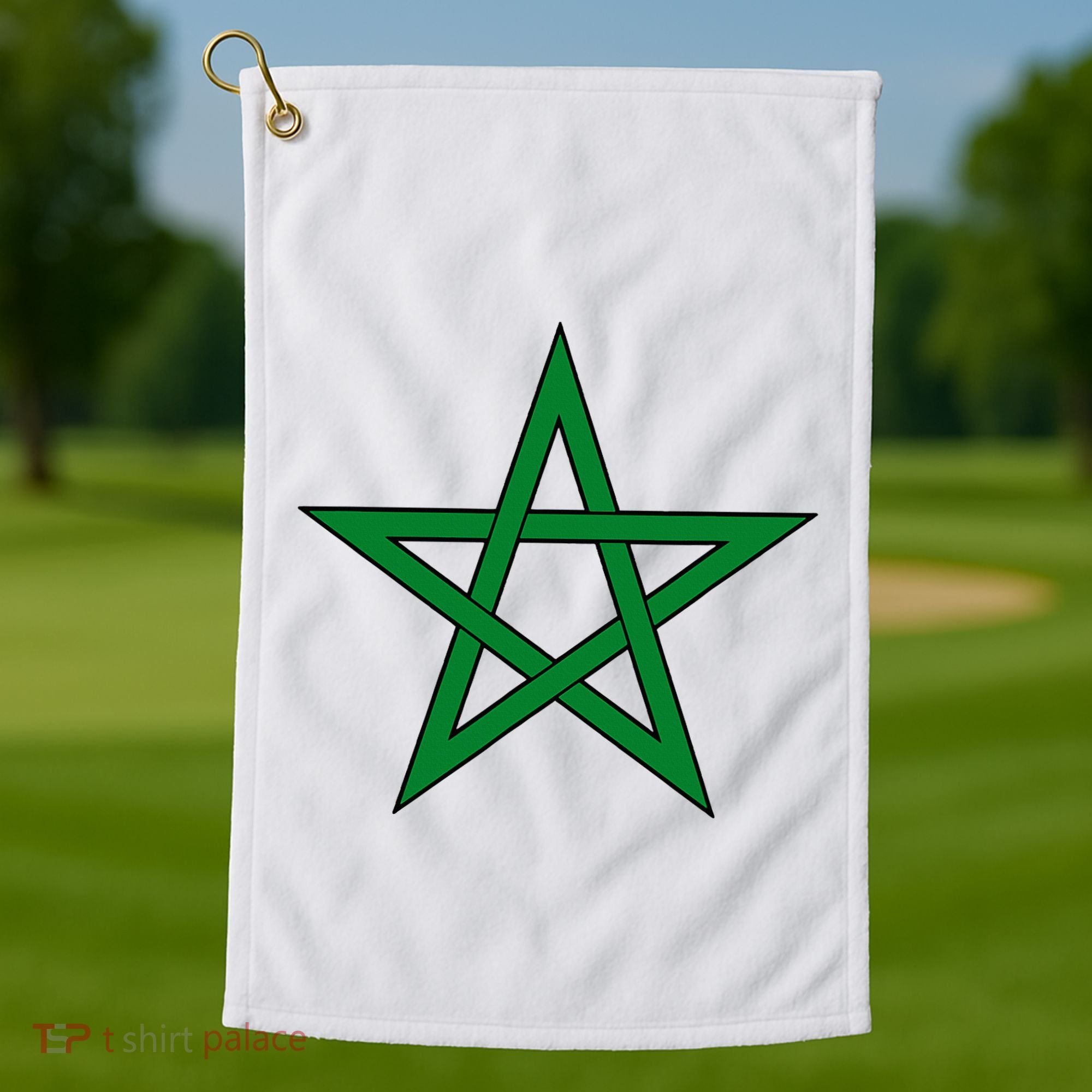 Moorish American Proud Moors Moorish Moroccan Flag Amexem Golf Towel
