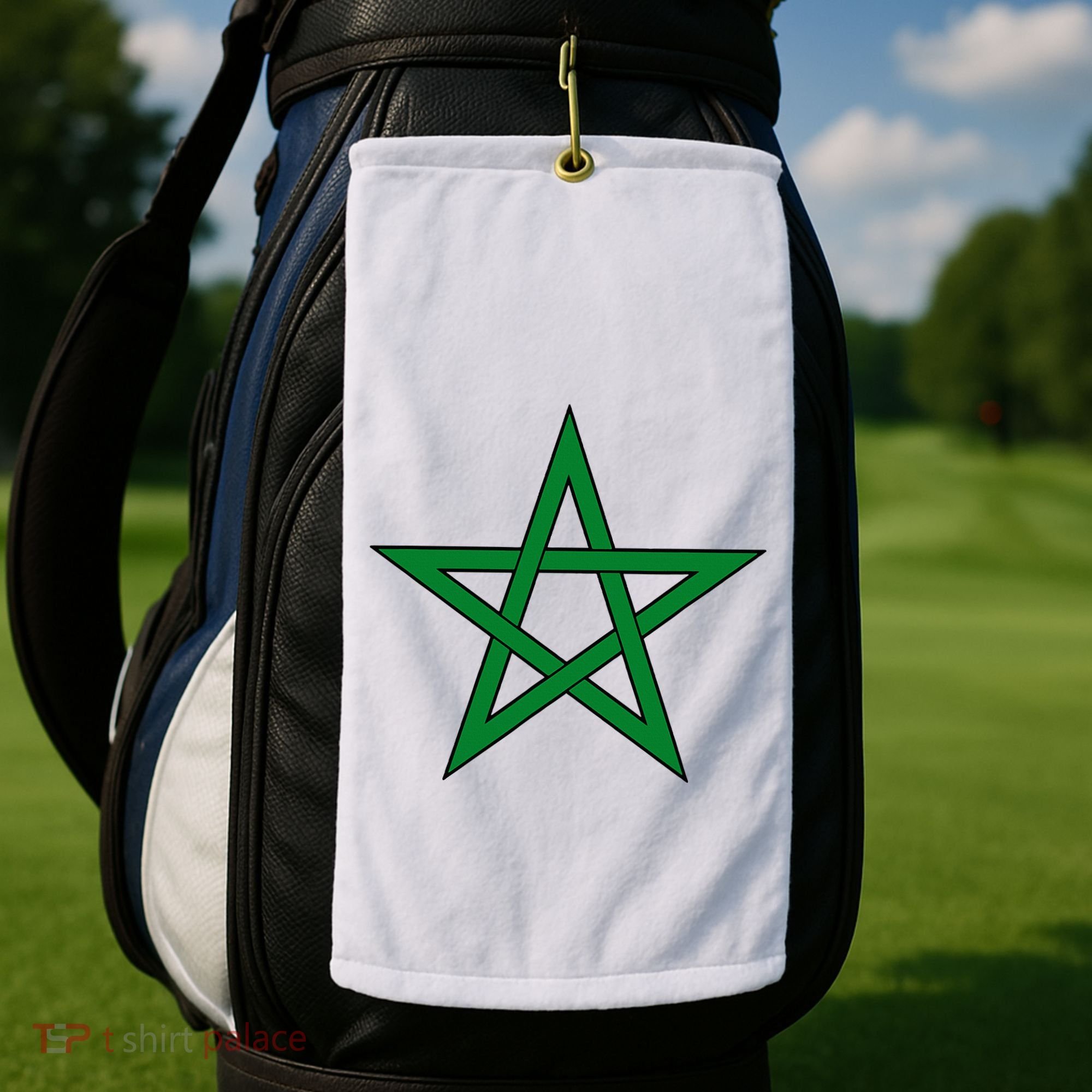 Moorish American Proud Moors Moorish Moroccan Flag Amexem Golf Towel