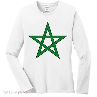 Moorish American Proud Moors Moorish Moroccan Flag Amexem Women's Long Sleeve Shirt
