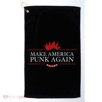 Make America Punk Again Anti Trump Rock Gift Idea Golf Towel thumb 0