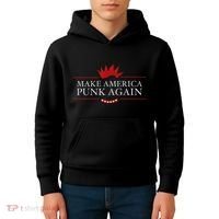 Make America Punk Again Anti Trump Rock Gift Idea Kids Hoodie thumb 4