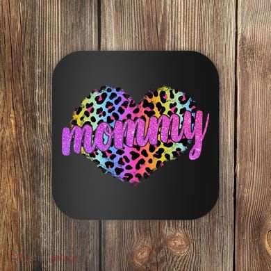 Mommy Animal Print Mothers Day Coaster