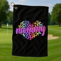 Mommy Animal Print Mothers Day Golf Towel thumb 1