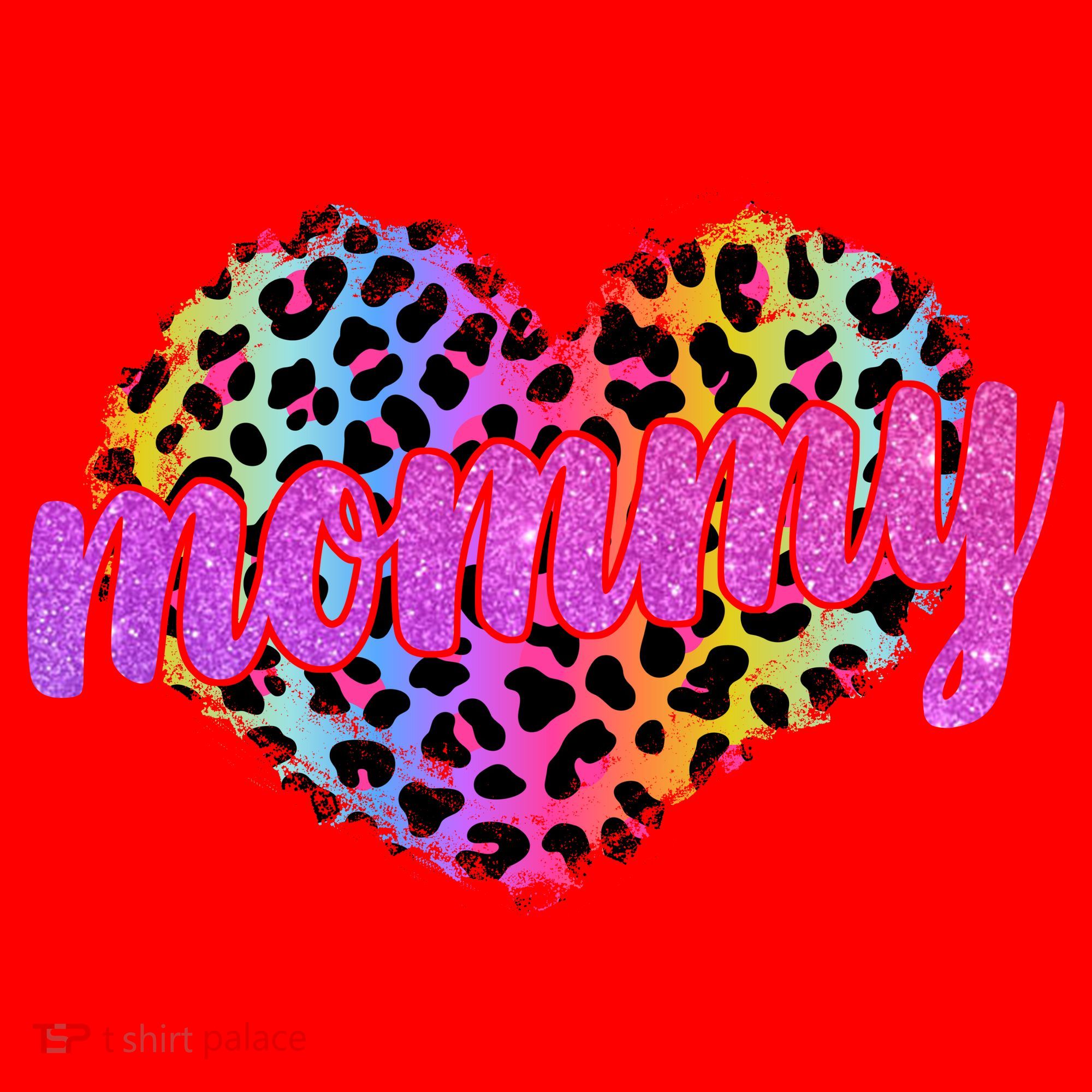 Mommy Animal Print Mothers Day Santa Hat
