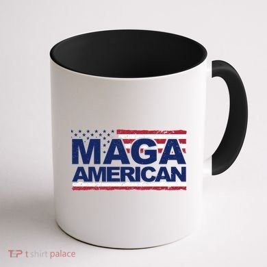 Maga American Pro Trump Flag Coffee Mug back