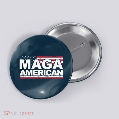 Maga American Pro Trump Flag Button