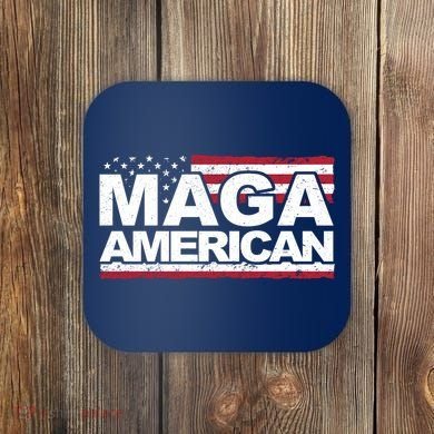 Maga American Pro Trump Flag Coaster
