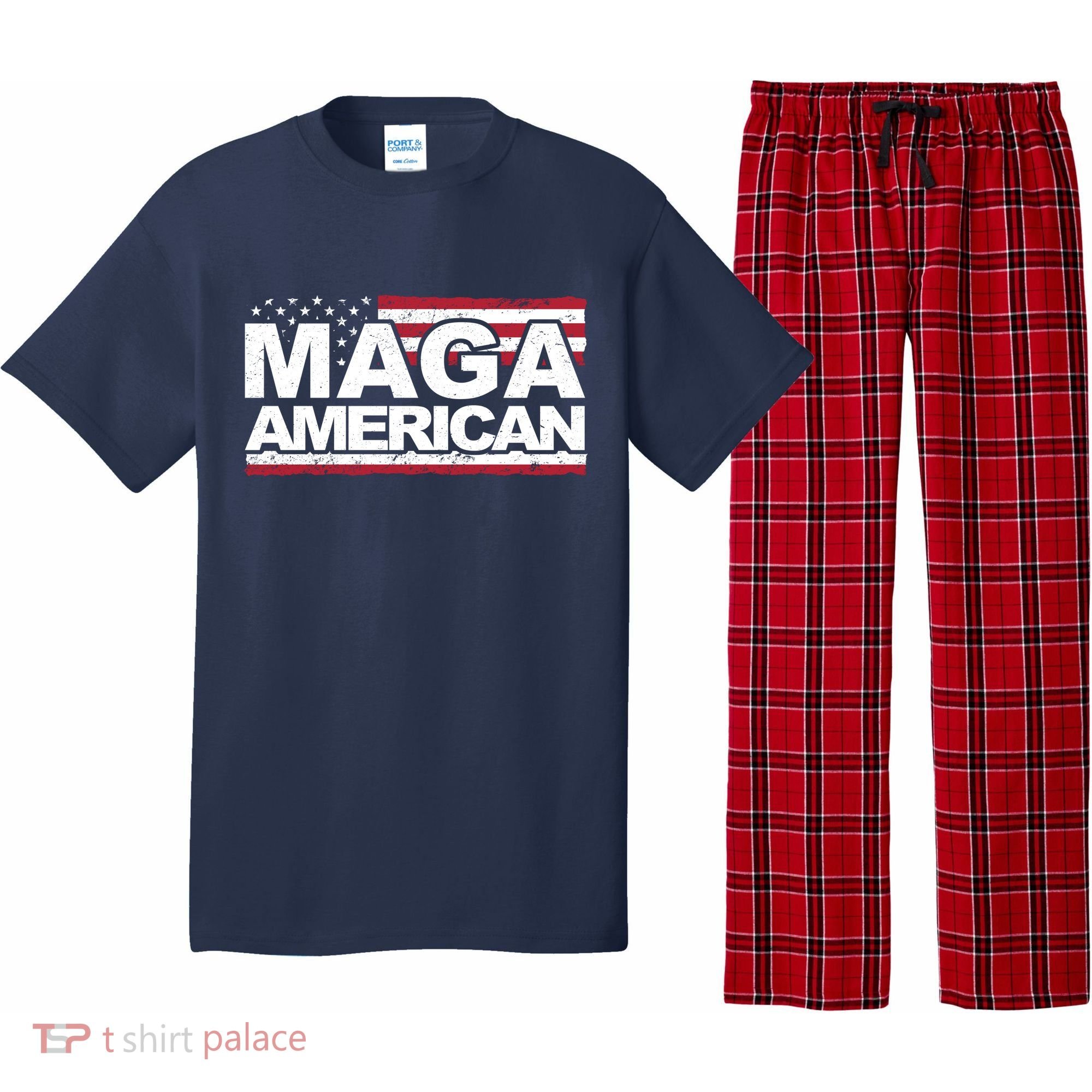 Maga American Pro Trump Flag Pajama Set