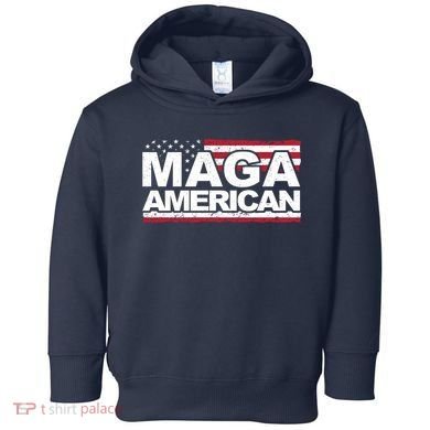 Maga American Pro Trump Flag Toddler Hoodie