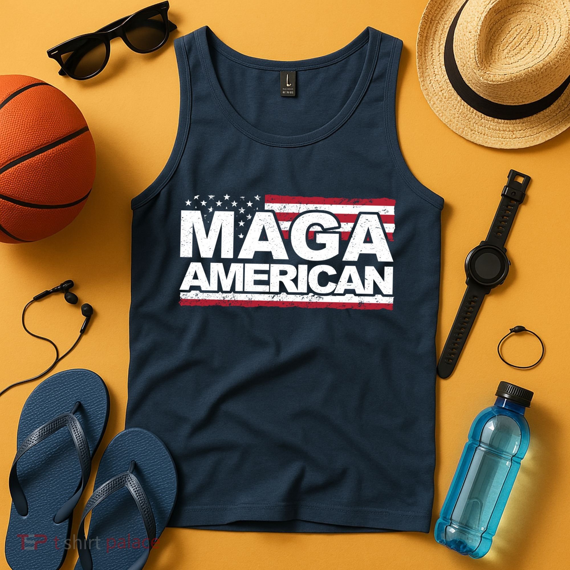Maga American Pro Trump Flag Tank Top