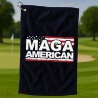 Maga American Pro Trump Flag Golf Towel thumb 1