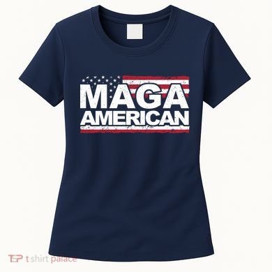 Maga American Pro Trump Flag Women's T-Shirt