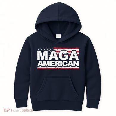 Maga American Pro Trump Flag Kids Hoodie
