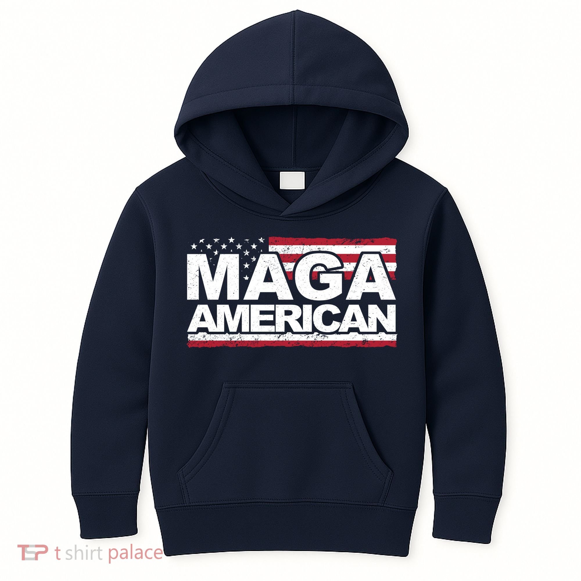 Maga American Pro Trump Flag Kids Hoodie