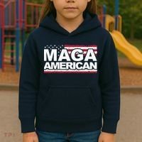 Maga American Pro Trump Flag Kids Hoodie thumb 3