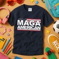 Maga American Pro Trump Flag Kids T-Shirt thumb 3