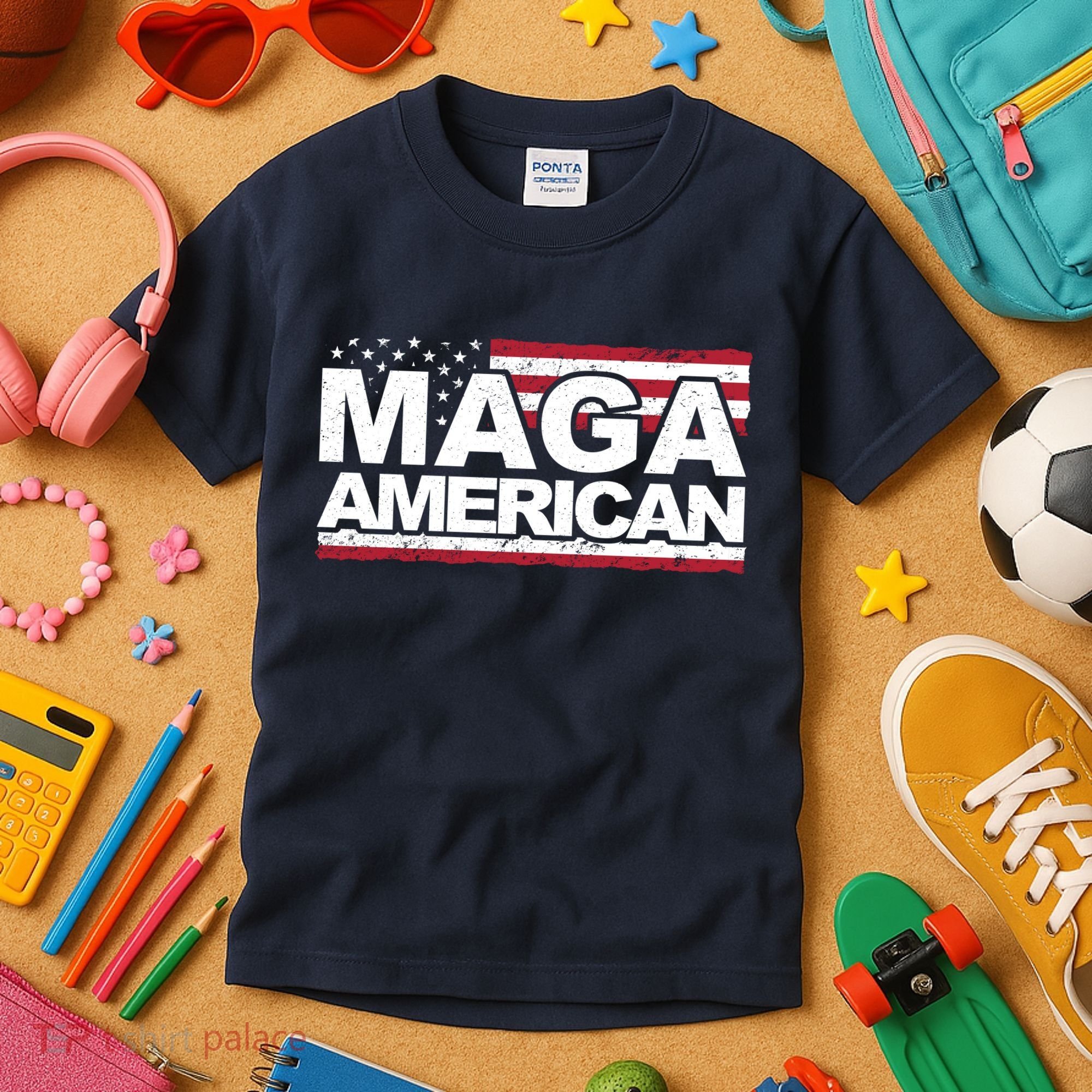 Maga American Pro Trump Flag Kids T-Shirt