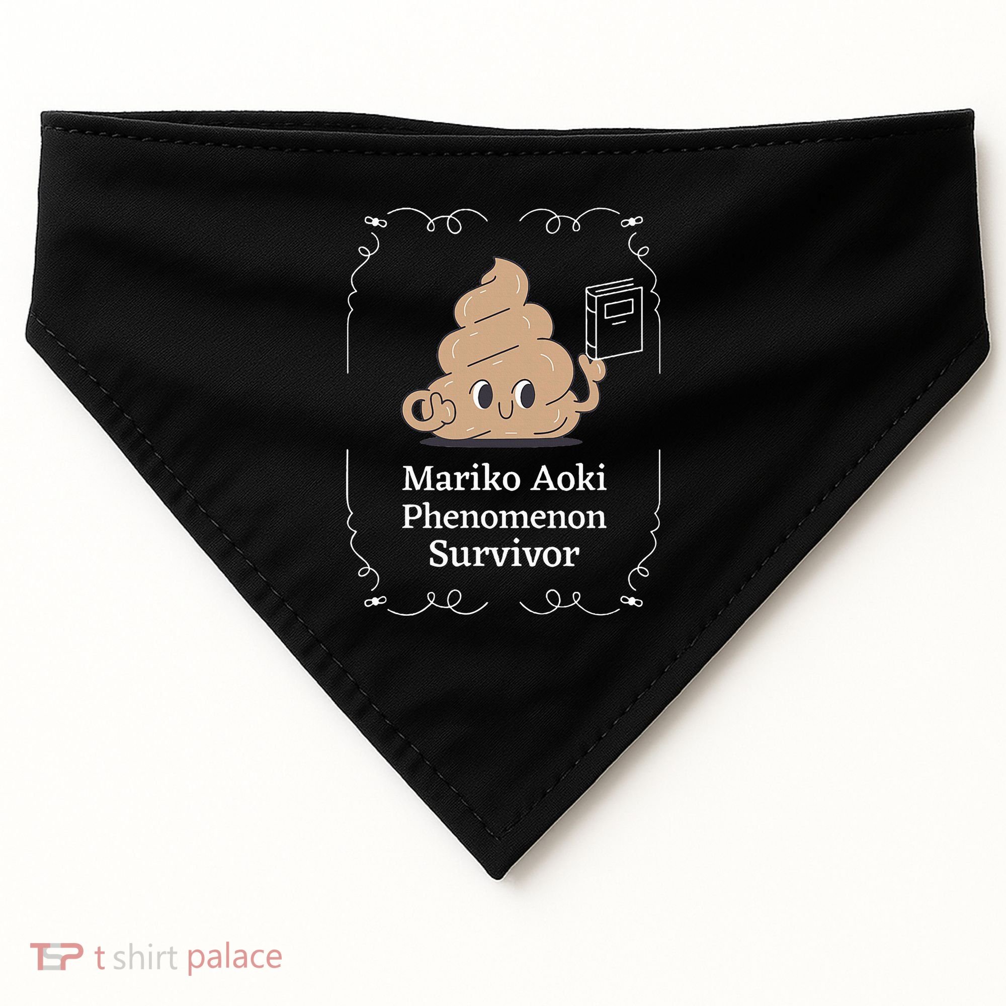 Mariko Aoki Phenomenon Survivor Funny Book Bookstore USA-Made Doggie Bandana