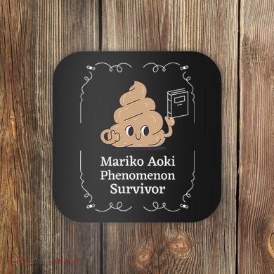 Mariko Aoki Phenomenon Survivor Funny Book Bookstore Coaster
