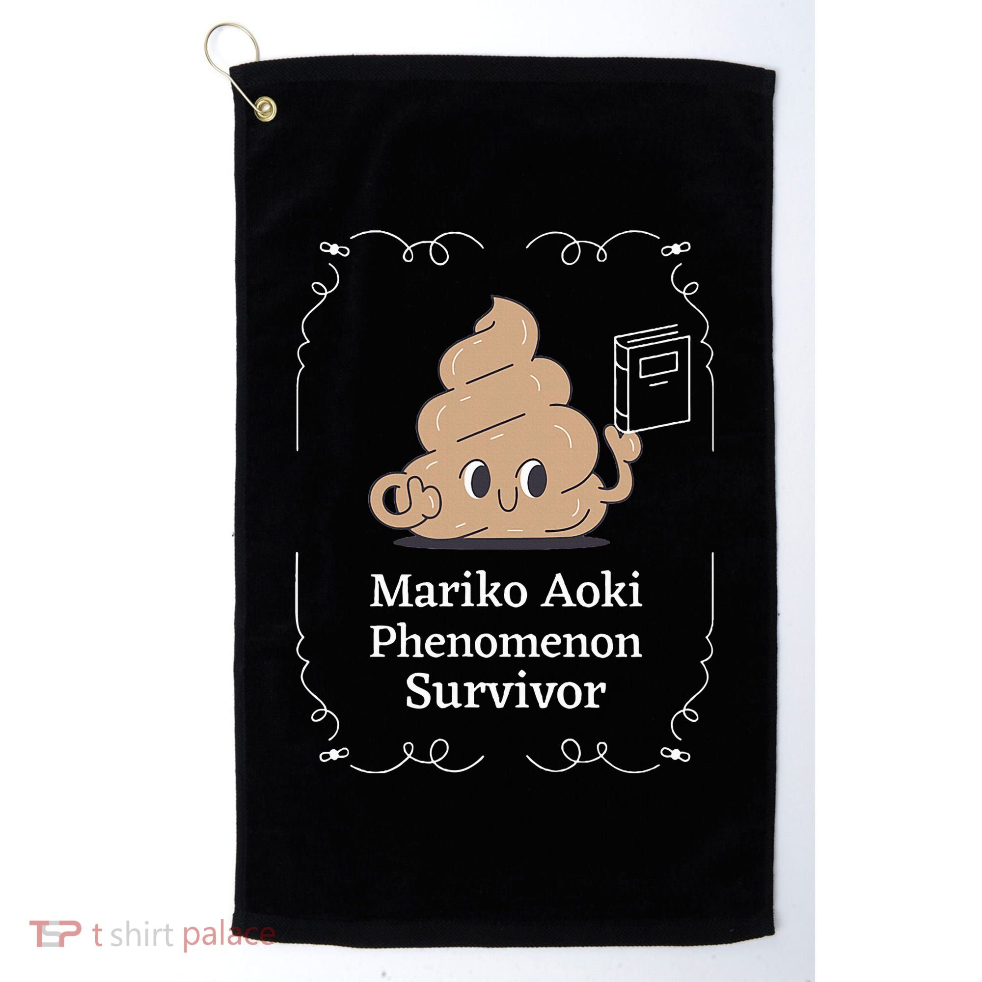 Mariko Aoki Phenomenon Survivor Funny Book Bookstore Golf Towel
