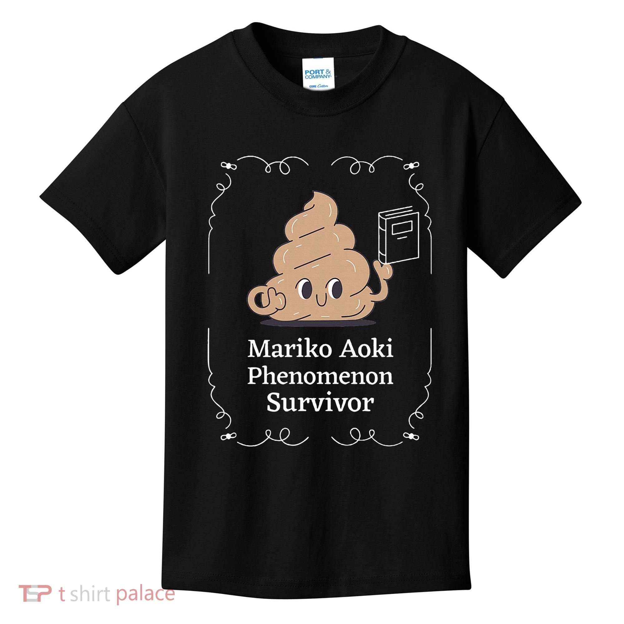 Mariko Aoki Phenomenon Survivor Funny Book Bookstore Kids T-Shirt