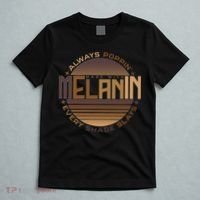 Melanin Always Poppin Every Shade Slays T-Shirt thumb 5