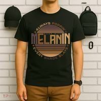 Melanin Always Poppin Every Shade Slays T-Shirt thumb 6