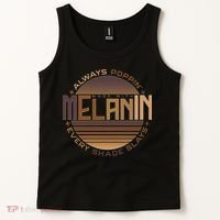 Melanin Always Poppin Every Shade Slays Tank Top thumb 2