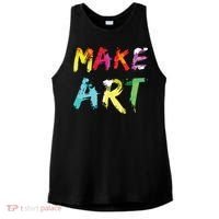 Make Art Painter Artist Teacher Artsy Gift Ladies PosiCharge Tri-Blend Wicking Tank thumb 0
