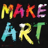Make Art Painter Artist Teacher Artsy Gift Ladies PosiCharge Tri-Blend Wicking Tank thumb 2