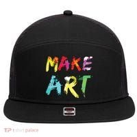 Make Art Painter Artist Teacher Artsy Gift 7 Panel Mesh Trucker Snapback Hat thumb 0