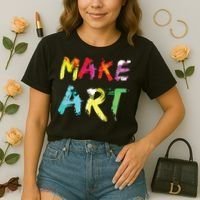Make Art Painter Artist Teacher Artsy Gift Comfort Colors Boxy T-Shirt thumb 2
