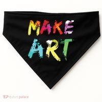 Make Art Painter Artist Teacher Artsy Gift USA-Made Doggie Bandana thumb 0