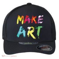 Make Art Painter Artist Teacher Artsy Gift Flexfit Unipanel Trucker Cap thumb 0