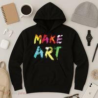 Make Art Painter Artist Teacher Artsy Gift Hoodie thumb 3