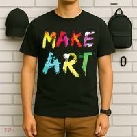 Make Art Painter Artist Teacher Artsy Gift T-Shirt thumb 6