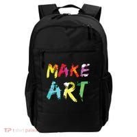 Make Art Painter Artist Teacher Artsy Gift Backpack thumb 0
