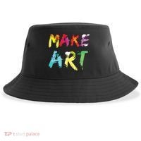 Make Art Painter Artist Teacher Artsy Gift Sustainable Bucket Hat thumb 0