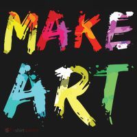 Make Art Painter Artist Teacher Artsy Gift Flat Bill Trucker Hat thumb 2