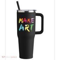 Make Art Painter Artist Teacher Artsy Gift 40oz Vacuum Insulated Stainless Steel Travel Tumbler thumb 0