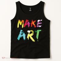Make Art Painter Artist Teacher Artsy Gift Tank Top thumb 2