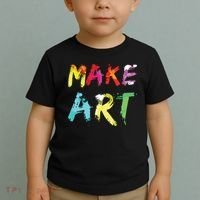 Make Art Painter Artist Teacher Artsy Gift Toddler T-Shirt thumb 2