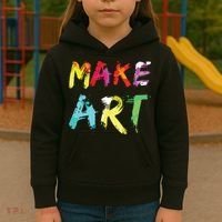 Make Art Painter Artist Teacher Artsy Gift Kids Hoodie thumb 3