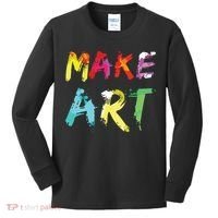 Make Art Painter Artist Teacher Artsy Gift Kids Long Sleeve Shirt thumb 0
